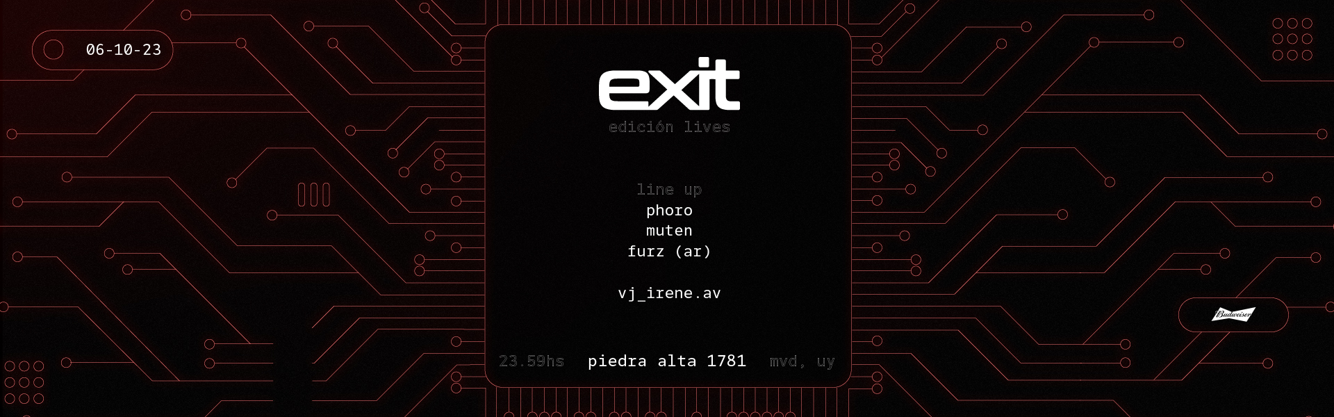 Flyer EXIT - EDICIÓN LIVES